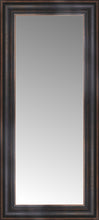 15" x 30" Aged Bronze Slope Custom Framed Mirror