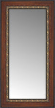 15" x 26" Malabar Walnut Custom Framed Mirror