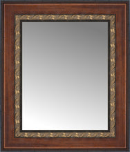 15" x 17" Malabar Walnut Custom Framed Mirror