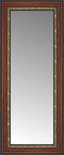 16" x 34" Malabar Walnut Custom Framed Mirror