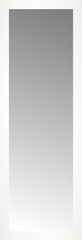 16" x 45" White Wide Cube Custom Framed Mirror