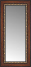 14" x 26" Malabar Walnut Custom Framed Mirror