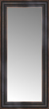 16" x 32" Aged Bronze Slope Custom Framed Mirror