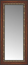 15" x 30" Malabar Walnut Custom Framed Mirror