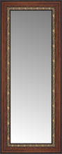 15" x 32" Malabar Walnut Custom Framed Mirror