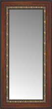 14" x 25" Malabar Walnut Custom Framed Mirror