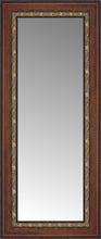 14" x 28" Malabar Walnut Custom Framed Mirror