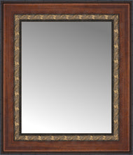 16" x 18" Malabar Walnut Custom Framed Mirror