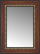 15" x 19" Malabar Walnut Custom Framed Mirror
