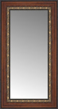 14" x 23" Malabar Walnut Custom Framed Mirror
