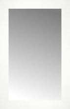 14" x 21" White Wide Cube Custom Framed Mirror