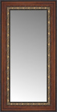14" x 24" Malabar Walnut Custom Framed Mirror