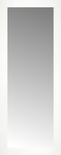 14" x 34" White Wide Cube Custom Framed Mirror