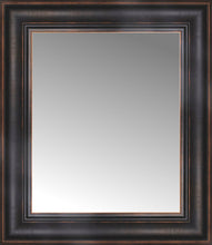 16" x 18" Aged Bronze Slope Custom Framed Mirror