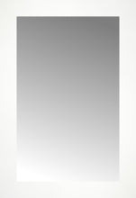 14" x 20" White Wide Cube Custom Framed Mirror