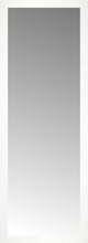 21" x 57" White Wide Cube Custom Framed Mirror