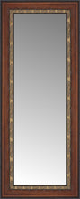 14" x 29" Malabar Walnut Custom Framed Mirror