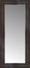 14" x 28" Aged Bronze Slope Custom Framed Mirror