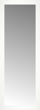 16" x 42" White Wide Cube Custom Framed Mirror