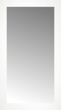 16" x 28" White Wide Cube Custom Framed Mirror