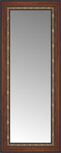 16" x 35" Malabar Walnut Custom Framed Mirror