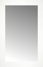 14" x 21" White Wide Cube Custom Framed Mirror