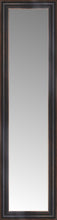 15" x 50" Aged Bronze Slope Custom Framed Mirror