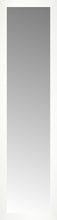 14" x 51" White Wide Cube Custom Framed Mirror