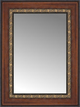 15" x 19" Malabar Walnut Custom Framed Mirror