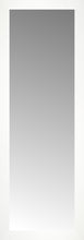 15" x 41" White Wide Cube Custom Framed Mirror