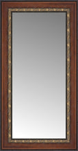 17" x 30" Malabar Walnut Custom Framed Mirror