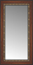 16" x 28" Malabar Walnut Custom Framed Mirror