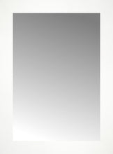 15" x 20" White Wide Cube Custom Framed Mirror