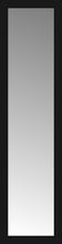 16" x 59" Soho Black Custom Framed Mirror
