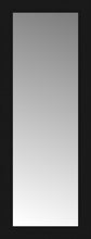 14" x 34" Soho Black Custom Framed Mirror