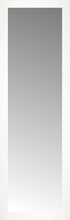 16" x 49" White Wide Cube Custom Framed Mirror