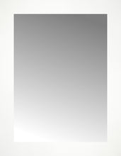 15" x 19" White Wide Cube Custom Framed Mirror