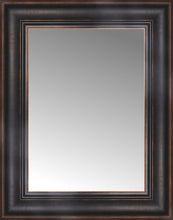 14" x 17" Aged Bronze Slope Custom Framed Mirror