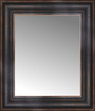 15" x 17" Aged Bronze Slope Custom Framed Mirror